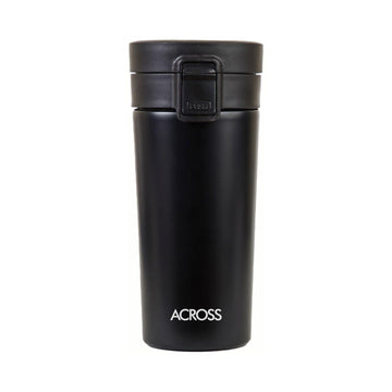 Across Coffee Flask 350 Double Wall Stainless Steel Hot and Cold Vacuum Insulated Travel Mug Flask Water Bottle, 350 ml, Matte Black