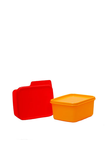 AirLock Keep Tab 500 ml Plastic Utility Container – Airtight Storage Box | Pack of 2 | Multicolor | BPA-Free, Stackable & Reusable