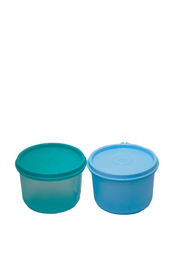 AirLock Multipurpose Liquid-Tight Executive Lunch Bowls | 450 ml Plastic Containers | Set of 2 | Leakproof, BPA-Free, Microwave Safe (Multicolour)