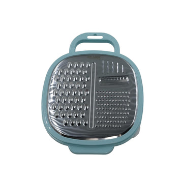 AirLock Multi-Purpose 4-in-1 Grater with Container | Stainless Steel Blade | Vegetable, Cheese & Fruit Slicer | Compact & Easy to Use Kitchen Tool