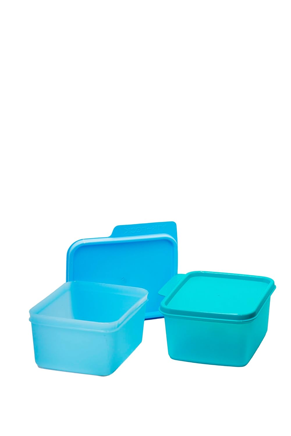 AirLock Plastic Keep Tab Containers | Airtight Storage Jars for Spices, Snacks & More | Stackable, BPA-Free, Reusable Plastic Boxes | Set of 2 | 500 ml | Multicolour