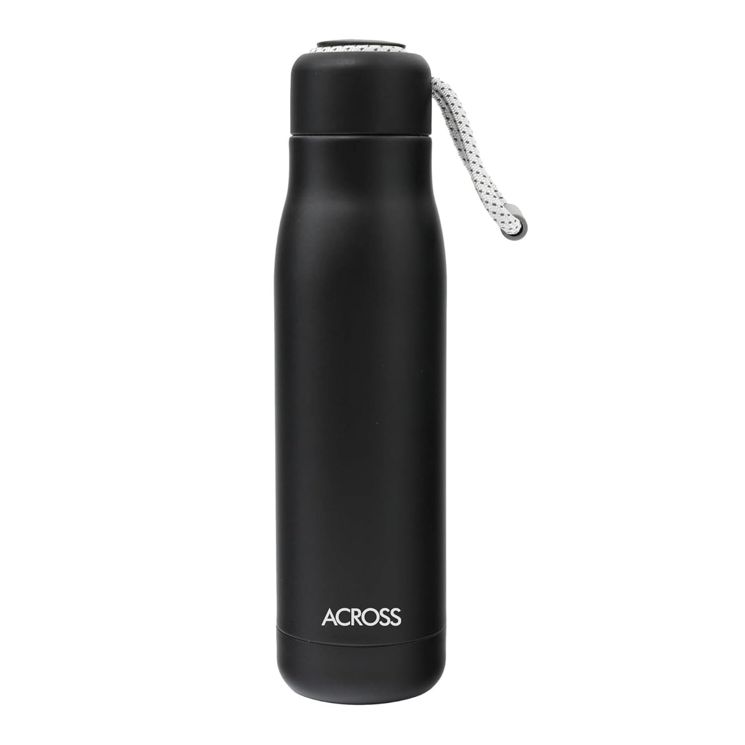 Across Sports 550 Double Wall Stainless Steel Hot and Cold Vacuum Insulated Water Bottle, 550 ml, Matte Black