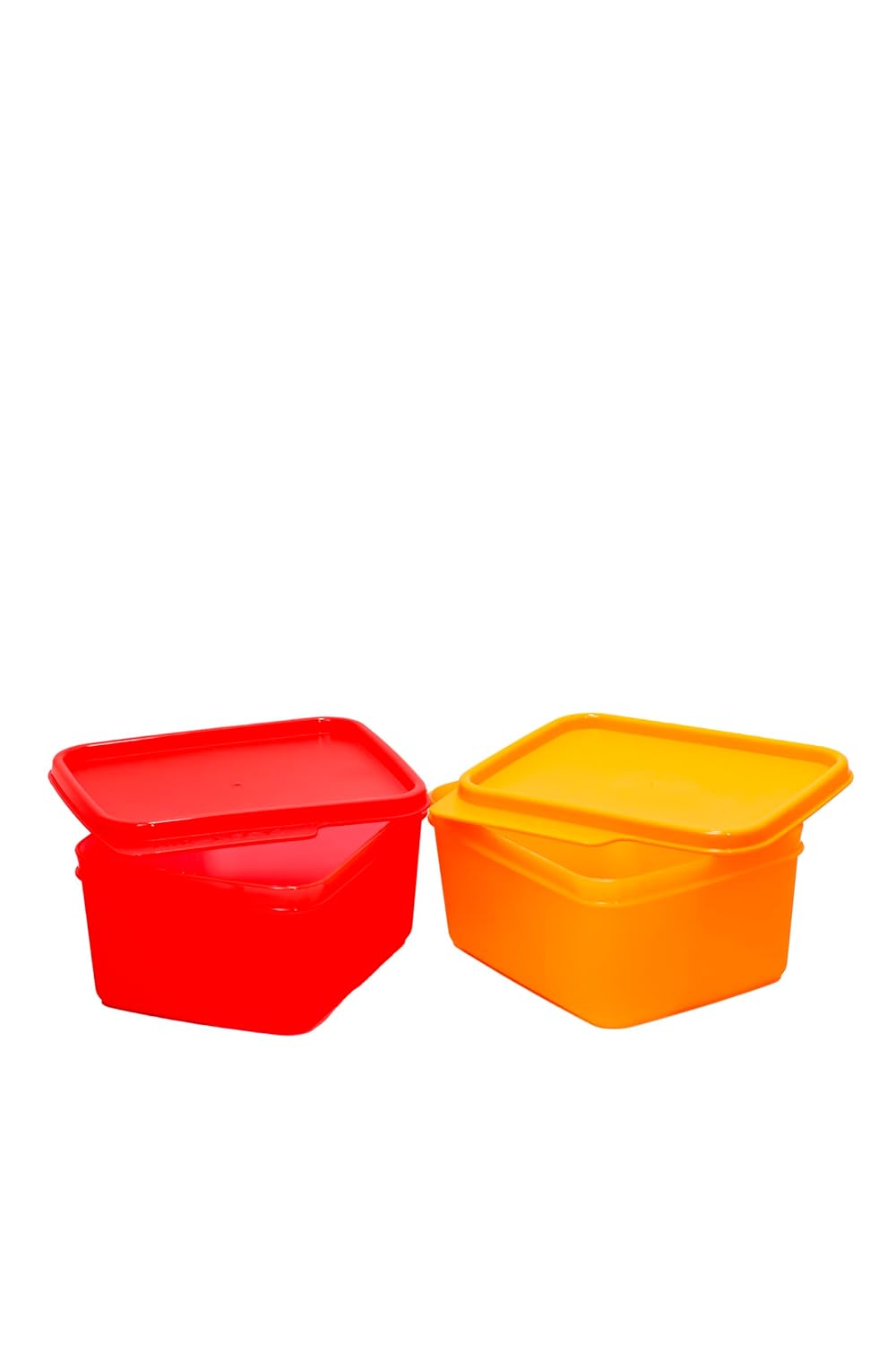 AirLock Keep Tab 500 ml Plastic Utility Container – Airtight Storage Box | Pack of 2 | Multicolor | BPA-Free, Stackable & Reusable