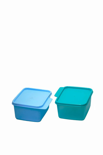 AirLock Plastic Keep Tab Containers | Airtight Storage Jars for Spices, Snacks & More | Stackable, BPA-Free, Reusable Plastic Boxes | Set of 2 | 500 ml | Multicolour