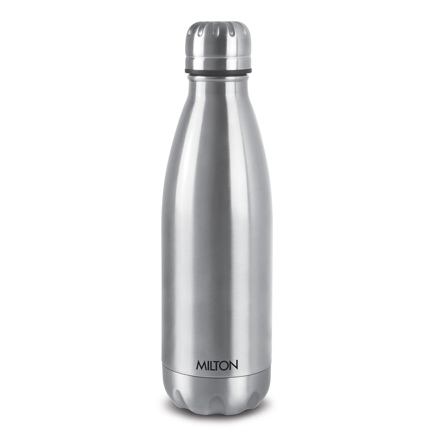 Milton Duo DLX 1000 Thermosteel Bottle, 1000 ml Water Bottles, 24 Hours Hot and Cold, Easy to Carry, Easy Grip, Rust Proof, Tea, Coffee, Office, Travel Bottle, Silver